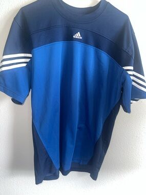 adidas Men’s Navy and Blue Short Sleeve Performance Tee
